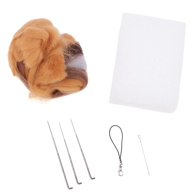 Cute Chubby Capybara Gray Fish Beginner Material Kit Wool Felt Handmade Diy Doll Plush Toys Desktop Decorations