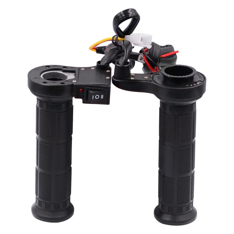 Heated Hand Grips Electric Hot Warm Handlebar Motorcycle ATV Temperature Adjust