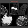 Men Watch Rectangle Sport Watches Digital Dual Time Watches Waterproof Electronic WristWatches
