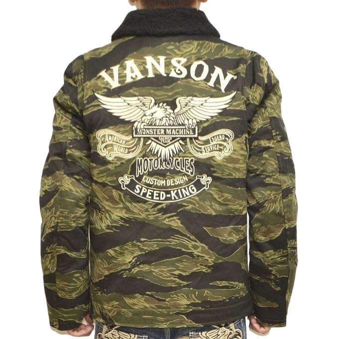 

Deck Jacket Military Jacket Flying Eagle Motorcycle Biker Outerwear Tiger [Vanson] NVJK-2210 N-1 Men s (XXL, Camo)