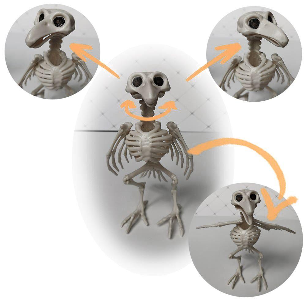 Halloween Prop Plastic Halloween Decoration Skeleton Raven Animal Skeleton Bones Crow Skeleton
