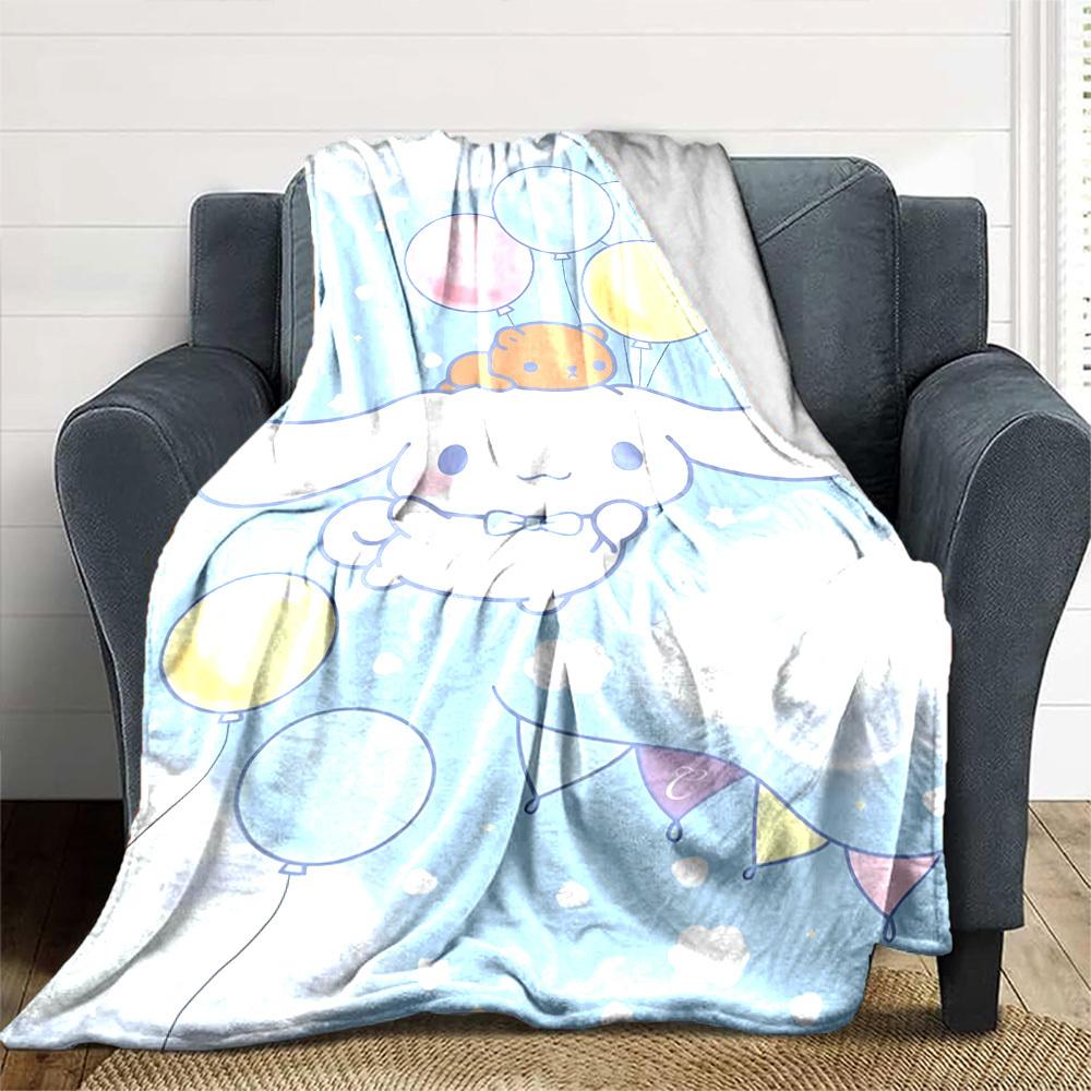 1pc Balloon Cloud Blanket Lightweight Flannel Throw for Sofa Bed Travel Camping Livingroom Office Couch Chair