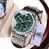 Luxury Business Men's Watch Stainless Steel Chronograph Date Sport Quartz Man Clock Waterproof Luminous Military Watches For Men