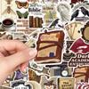 10/30/50pcs Retro Dark Gothic Aesthetic Stickers Decorative Stationery Diary Laptop Vintage Graffiti Decals Toys Gifts