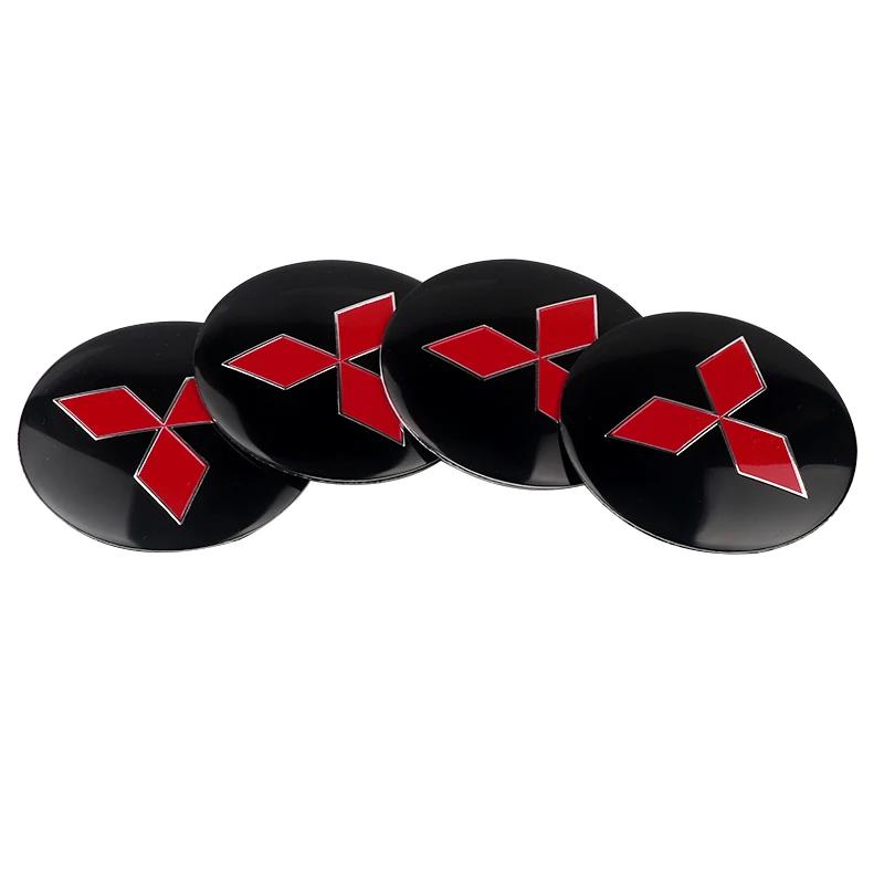 

4Pcs 56mm 60mm Car Wheel Center Hub Cap Stickers Car Exterior Accessories for Mitsubishi Asx Lancer 10 Outlander Pajero L200 Tri 4pcs
