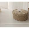 1pc Hand-Woven Fabric Tissue Box Holder-Stylish, Lightweight,Washable,Multifunctional Storage for Face Towels,Napkins On Home