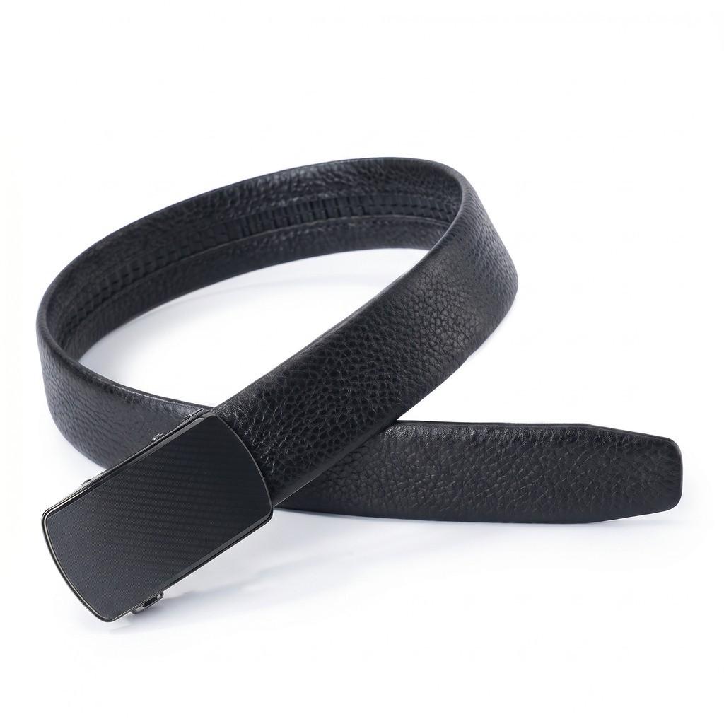 Genuine Leather Men s Belt with Automatic Buckle - Ideal for Middle-Aged and Young Men 115 cm