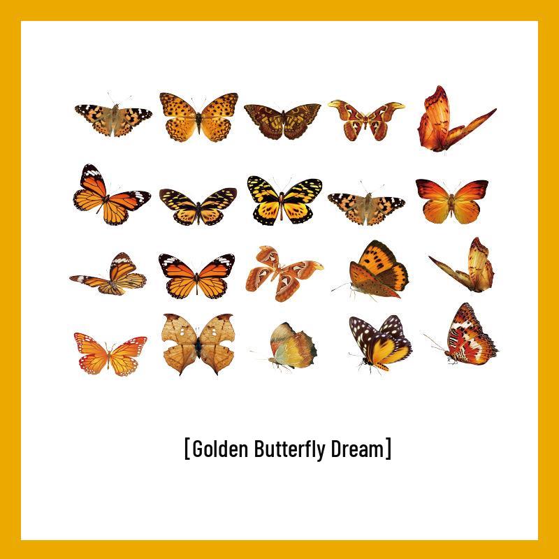 PET Butterfly & Cartoon Stickers for DIY Journaling, Guka Decoration, Kids' Water Bottles, and Scenery Designs.