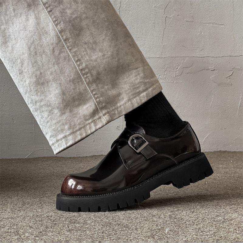 

Мужские кожаные туфли-монки и дерби на толстой подошве, увеличивающие рост - 2025 Лоферы слипоны Default Option