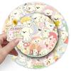 52 Cute Hand-Painted Spring Puppies Stickers - Waterproof Pet & Heart Decorations for Milk Tea Cups