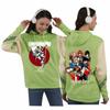 Men's Chainsaw Man Anime Patchwork Hoodie - Spring/Autumn Japanese Color Block Design