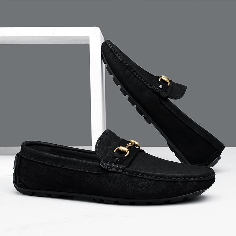 Fashion Fast Delivery Office Loafers Genuine Leather Men Casual Shoe Dress Business Slip on Footwear Breathable Moccasins Driving Shoes
