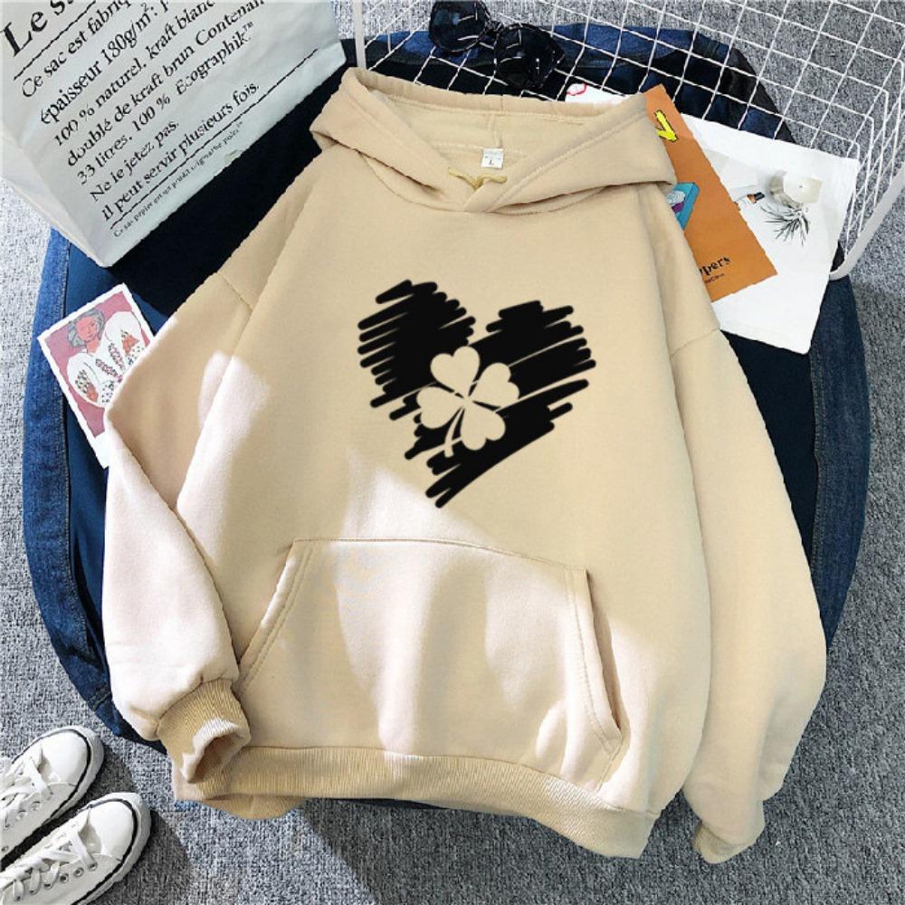 Letter Printed Hoodie Autumn and Winter Sweater Neutral Women's Casual Versatile Fleece Hooded Sweater Long Sleeve Clothing