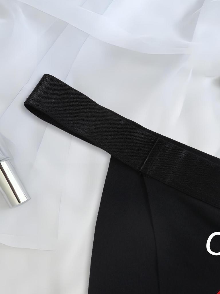 Calcinha fio dental sexy feminina, estampa de texto personalizada, calcinha confortável, cintura baixa, fio dental