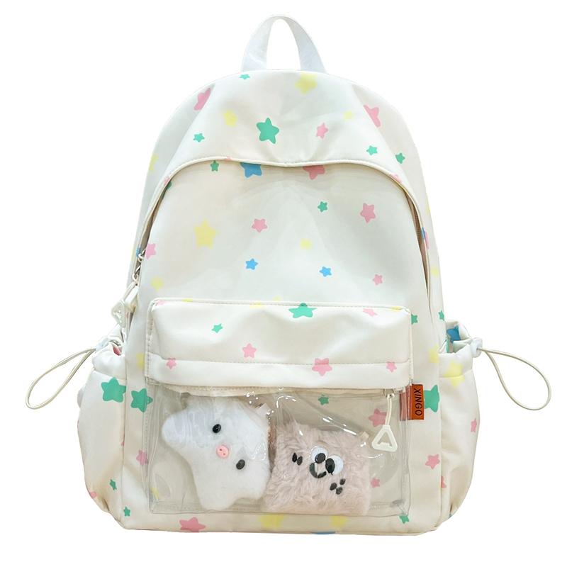 Star Print Schoolbag Women's Backpack Student Large Capacity Backpack