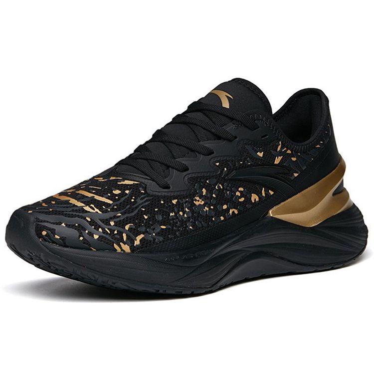 Anta 2.0 Half Marathon Durable Breathable Low-Top Running Shoes Men sneaker Black Gold 112215586-6