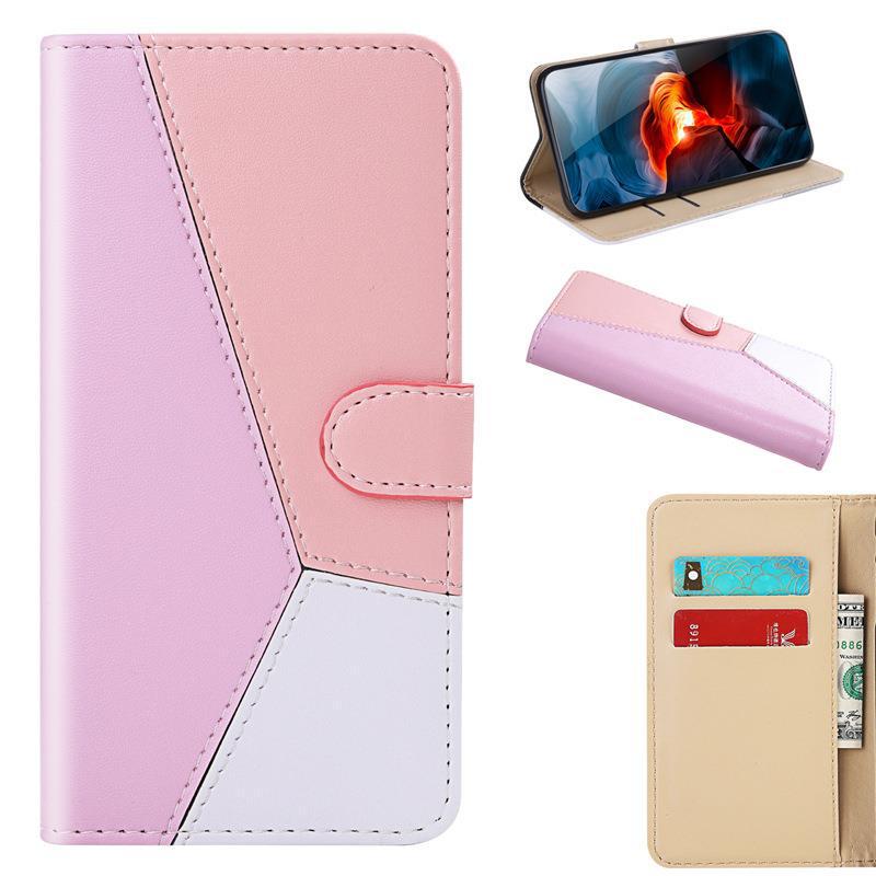 

Samsung M31s / S21 / S20FE / S30 Ultra Color-Block Flip Stand Leather Case M51 розовый