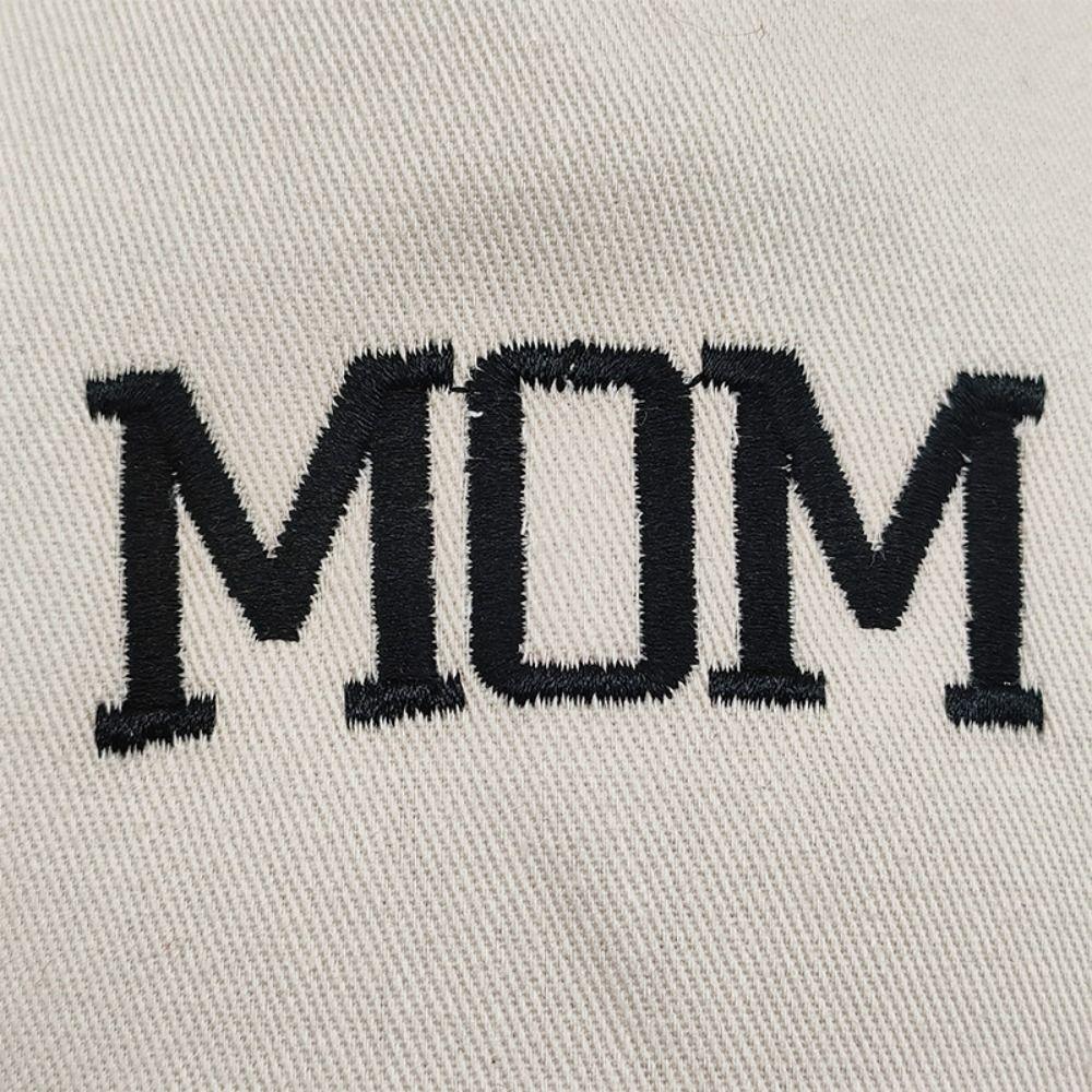 2pcs/set Vintage Letter Embroidered Mom Dad Baseball Cap Two-Tone Adjustable Couple Cap Sunscreen Hats For Man Women