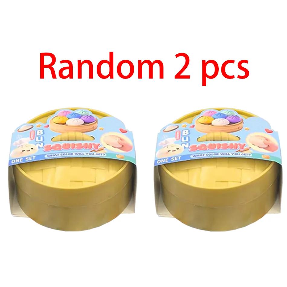 Kinder Kinder Teigtaschen Druck Teigtaschen Squishies Niedliches Buntes Brötchen Spielzeug Langsam Aufgehend Stressabbau Fidget Spielzeug für Erwachsene Angstlösende Geschenk