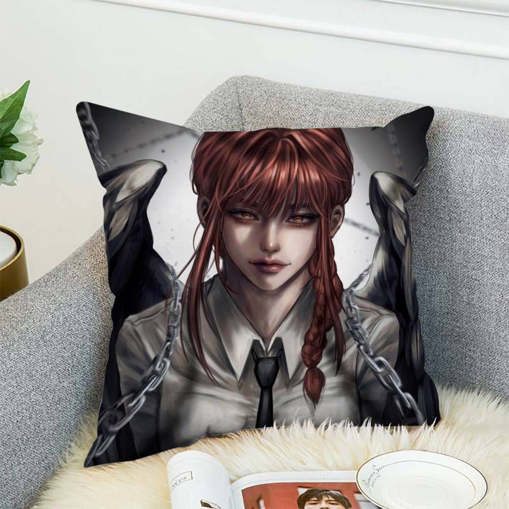 Anime Chainsaw Man Pillow Case Pillowcase Double-Sided Printing Cushion Cover 45x45 Decorative Cushions Sofa Soft Home Decor Pil