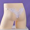 Pánské Sexy Kalhotky Krajkové Tanga Nastavitelná Vajíčková Taška Jj Set Svůdné Spodní Prádlo Průhledné Tanga G-String Nízký Pas T-Back Kalhotky