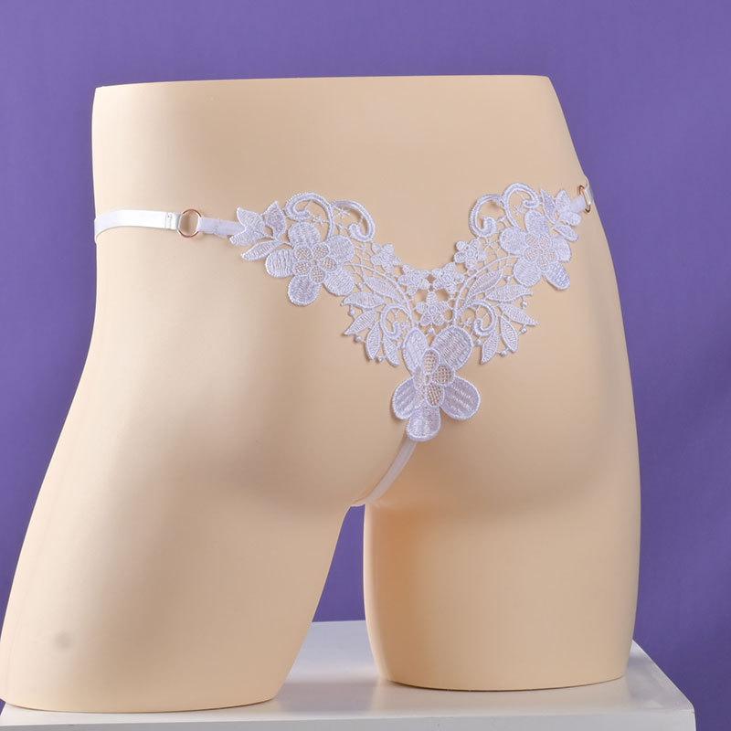 Pánské Sexy Kalhotky Krajkové Tanga Nastavitelná Vajíčková Taška Jj Set Svůdné Spodní Prádlo Průhledné Tanga G-String Nízký Pas T-Back Kalhotky