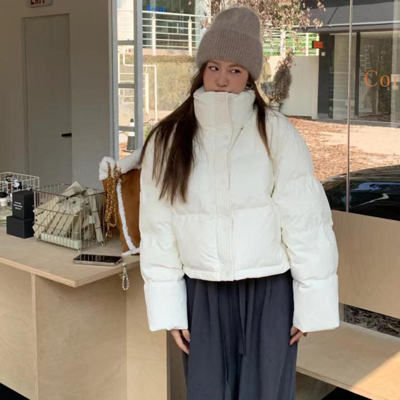 Women's Down Jacket, Small New Short Pinghu Stand-up Collar, Winter Fashion Shows Height, Anti-feng Shui Thickened Bread Jacket