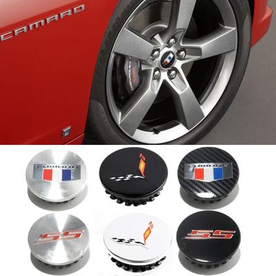 Lbfx9 Modification for CAMARO SS Logo Corvette 4PCS 68mm Car Wheel Center Covers ABS Tires Hub Caps Replaced Decoration