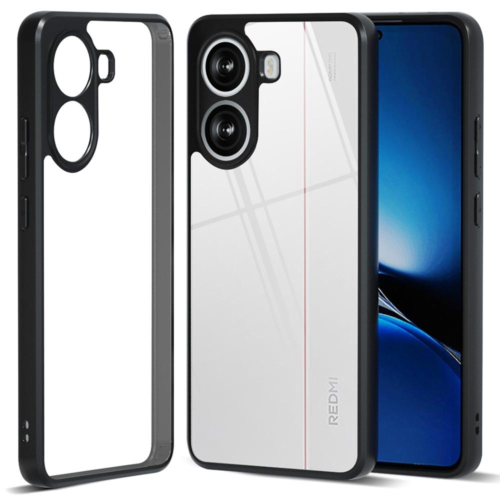 

IBMRS For Xiaomi Redmi Turbo 4 5G/Poco X7 Pro 5G Case TPU+PC Heavy Duty Shockproof Phone Cover Transparent Black