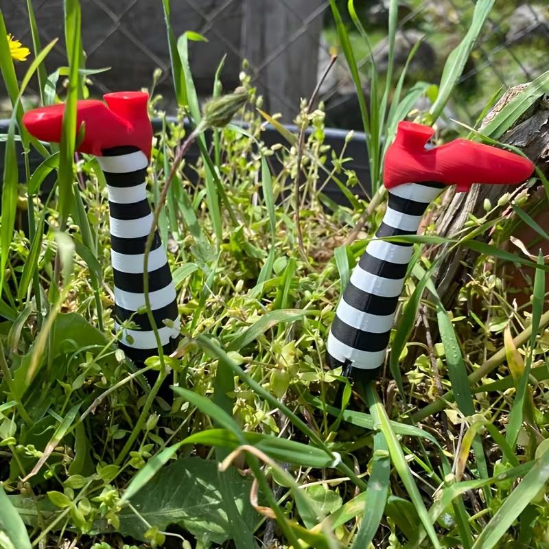 Mini Gambe di Strega Fioriera Decorazione Set Porta Piante Giardino Cortile Prato Decorazione Ornamento da Scrivania Regalo Aggiunte per Fioriera