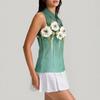 Camiseta Polo de Golf sin Mangas para Mujer con Cuello con Cremallera, Camiseta sin Mangas Deportiva Estampada para Deportes y Actividades al Aire Libre