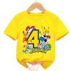 2026 Summer Pokémon Pikachu ShortSleeve TShirt for Kids and Teenagers 100 Cotton Cute Versatile Casual LooseFitting Top