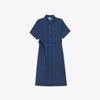 [lacoste] Women's Belted Short-Sleeve Shirt Dress EF306E-56G36L