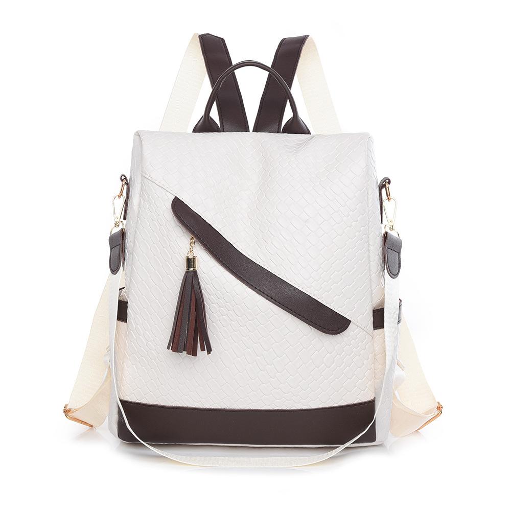 Women's backpack women's new PU women's bag European and American retro leisure outdoor travel backpack anti-theft bag
