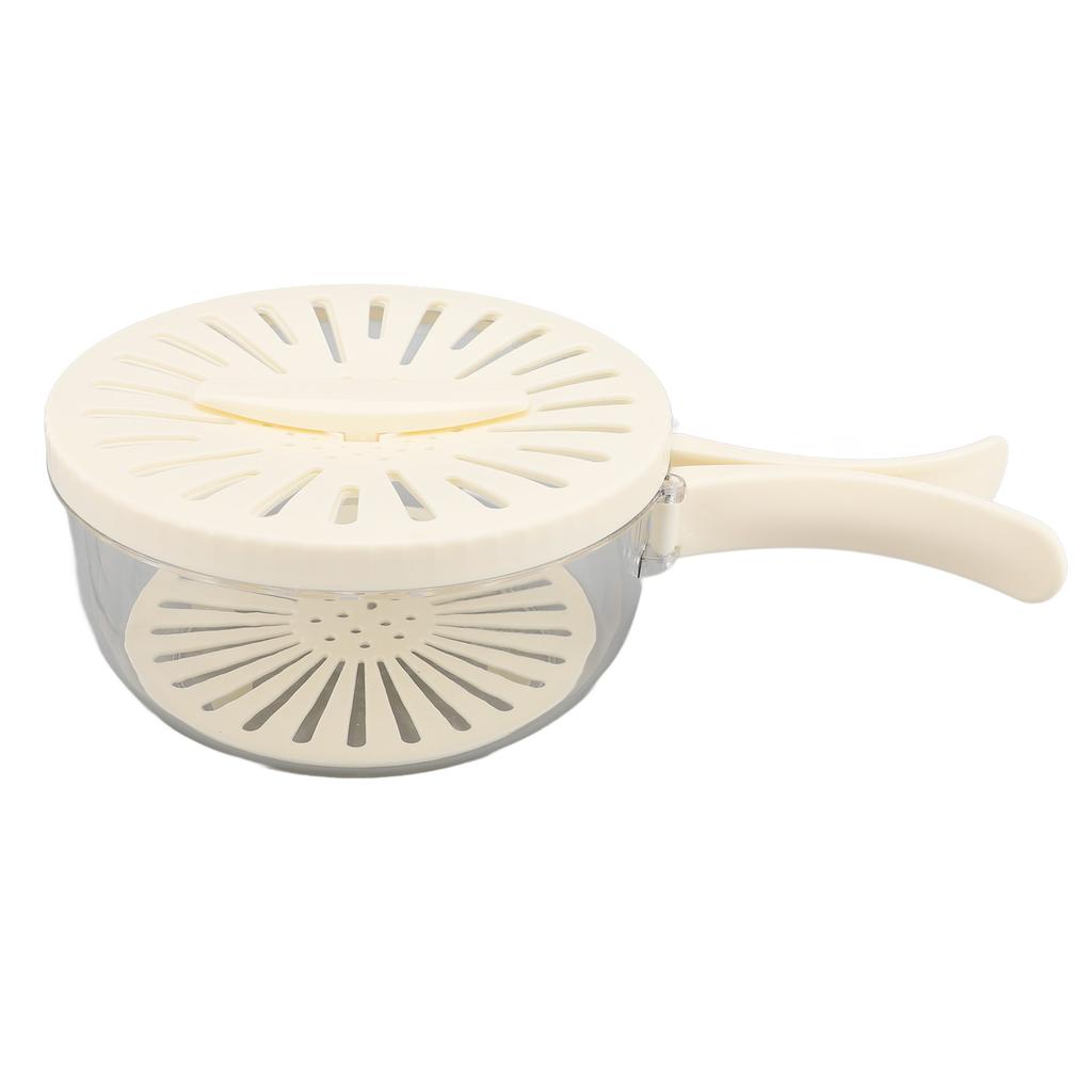 Fruit Vegetable Washing Bowl Thickened Double Layer Multifunctional Draining Bowl with Lid Foldable