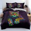 3D Tiger Duvet Cover Soft Comforter Cover Animal Bedding Set Tiger Pattern Quilt Cover For Bedroom Decor 2/3Pcs King Queen Size