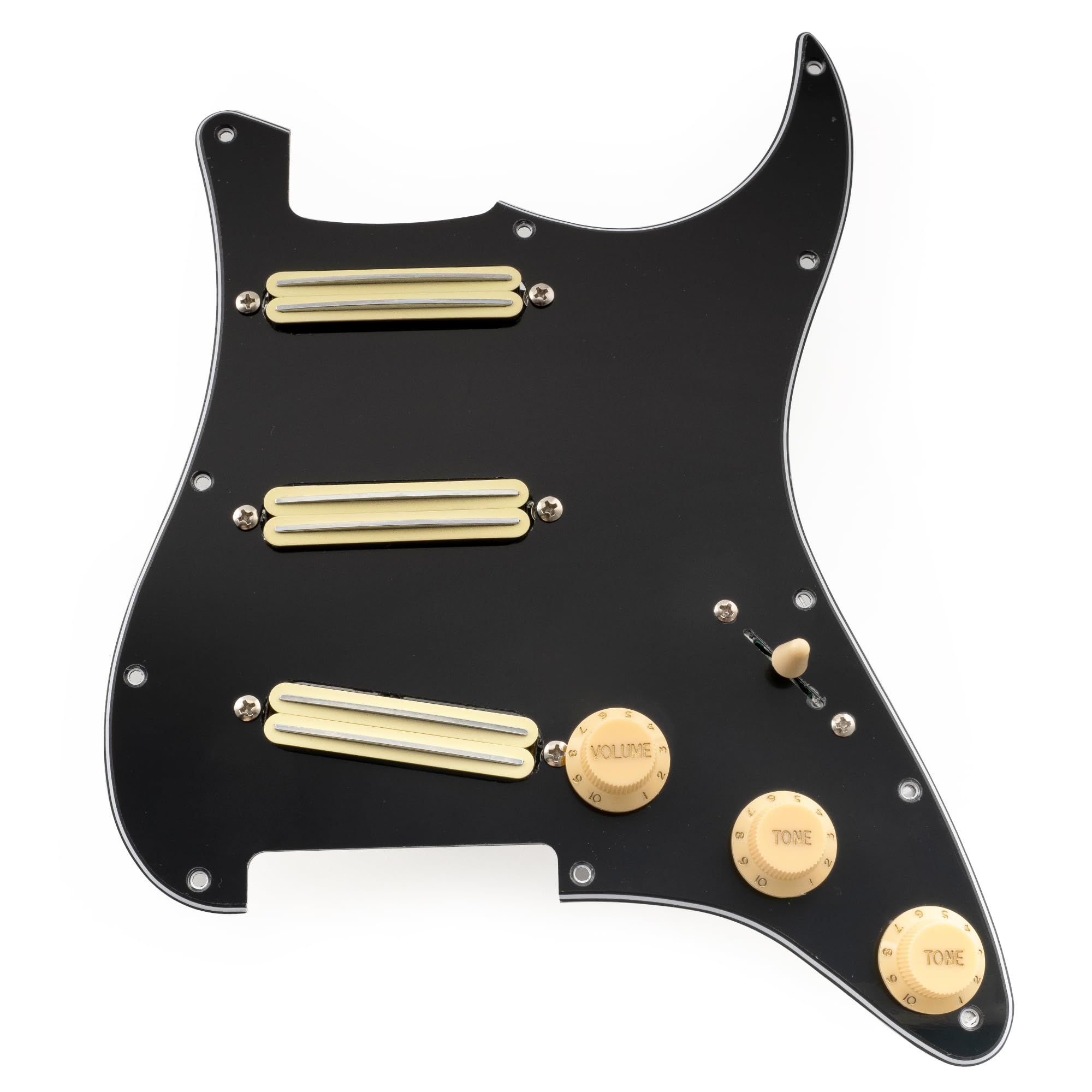 

Пикгард Musiclily SSS Strat для электрогитары Strat с хамбакером Alnico 5 и 3 черными зебровыми звукоснимателями Pro-SE ST-DPHA Предустановленный одинарного размера