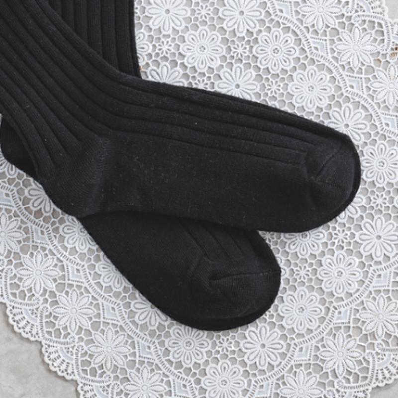 Monfoot Women S Wide Ribbed Long Neck SockS Black