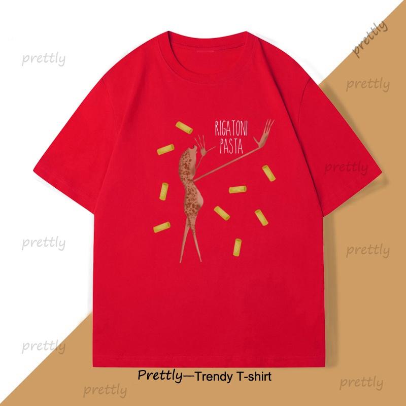 

The Worm Rigatoni Pasta TShirt Unisex Casual Short Sleeve Funny Meme T Shirt Trending Short Sleeve Tshirt Tops Unisexs Clothing S