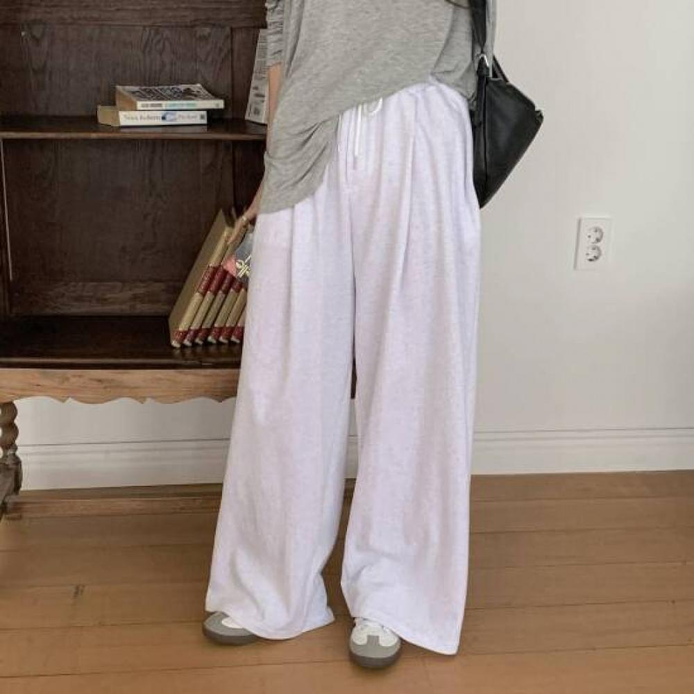 New Arrivals Open Run Balloon SweatPants Curved Big Size Banding Waist Pants