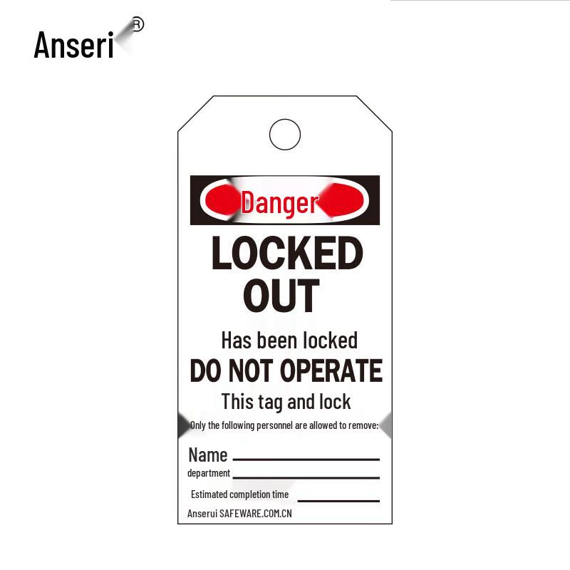 AccuSafe Economical LOTO Safety Tags, 50-Pack