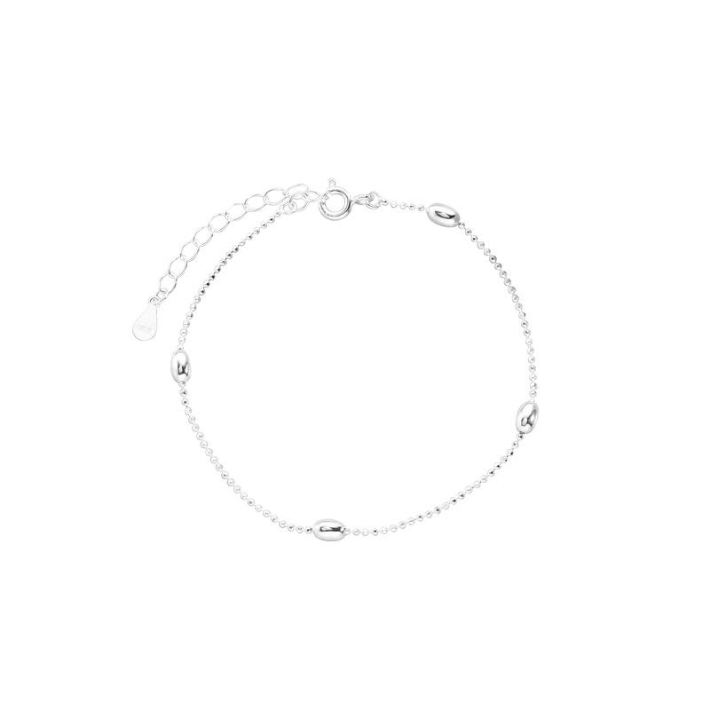 Round Bead Rice Grain Bracelet Women's Small and Simple Niche Design Ins Style Olive Bead Bracelet Jewelry Women