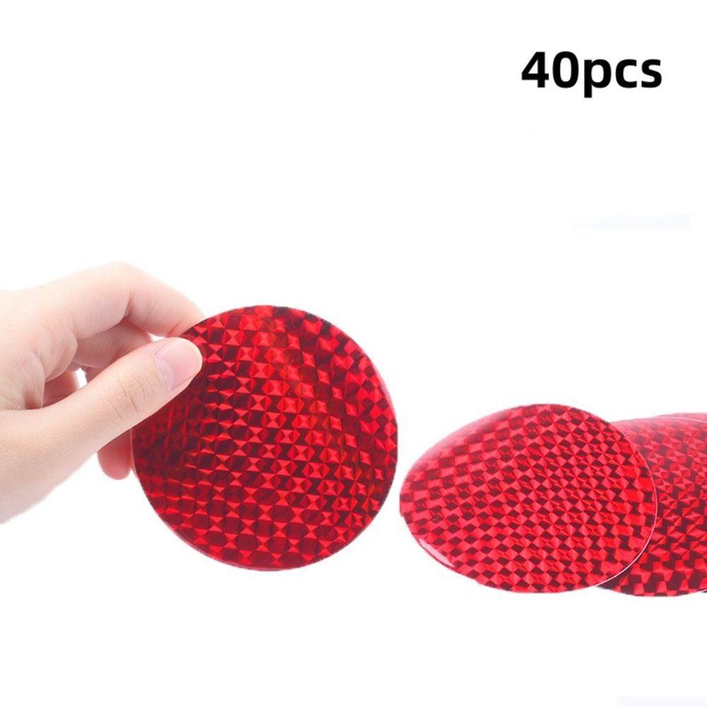 

40Pcs Garden Pigeon Repeller Flash Adhesive Protection Reflectors Bird Scare Reflective Sticker Anti Bird красный