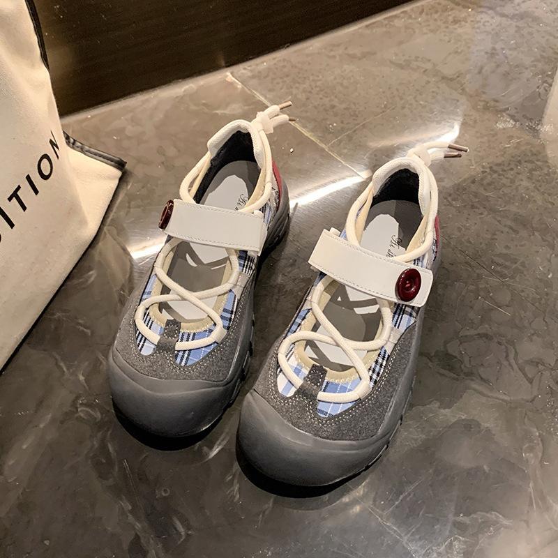 Ma Speedism 2025 new thick-soled ugly cute shoes women's summer niche design sense sports and leisure shoes Mary Jane single shoes