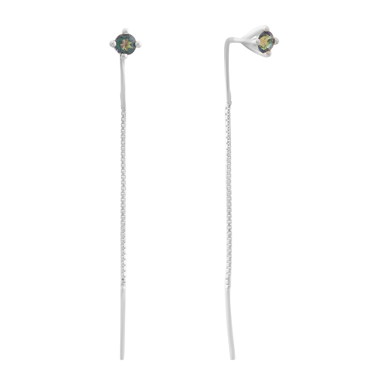 

Срібні сережки з містик топазом 0.49ct (2192275) різнокольорові кольору