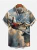Fighter Series 1D Digital Printing Men's Hawaiian Shirt Short Sleeve Wholesale