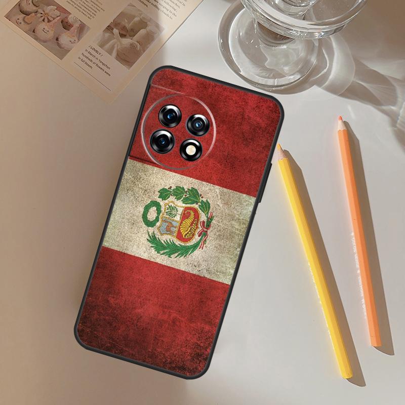 Peru Flag Funda For OnePlus 12R 13 12 R 11 9 10 Pro 8T 9RT 10T OnePlus Nord 4 CE 2 3 Lite N20 N30 Case