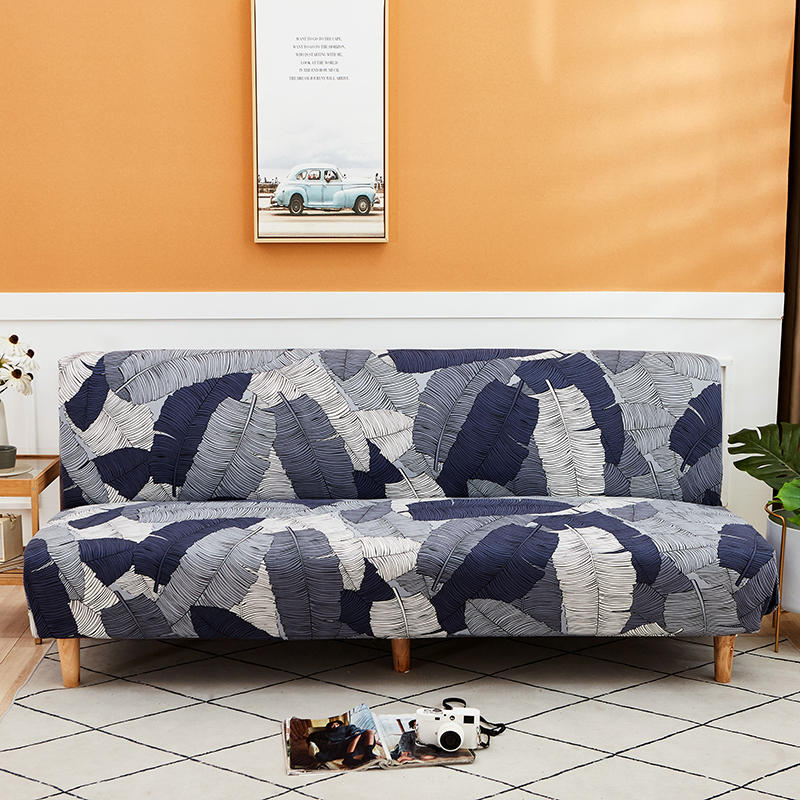 Moderní skládací potah na pohovku bez područek, kostkovaný elastický futon, velké sedadlo, potah na pohovku, přehoz do obývacího pokoje bez područek