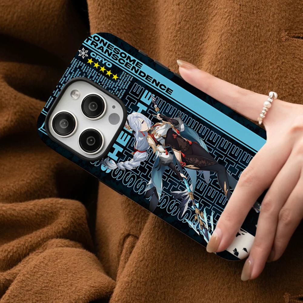 Game Genshin Impact Phone Case For IPhone 16 15 14 13 12 11 Pro Max Plus Samsung S24 S23 Ultra Glossy HD Hard PC Cover
