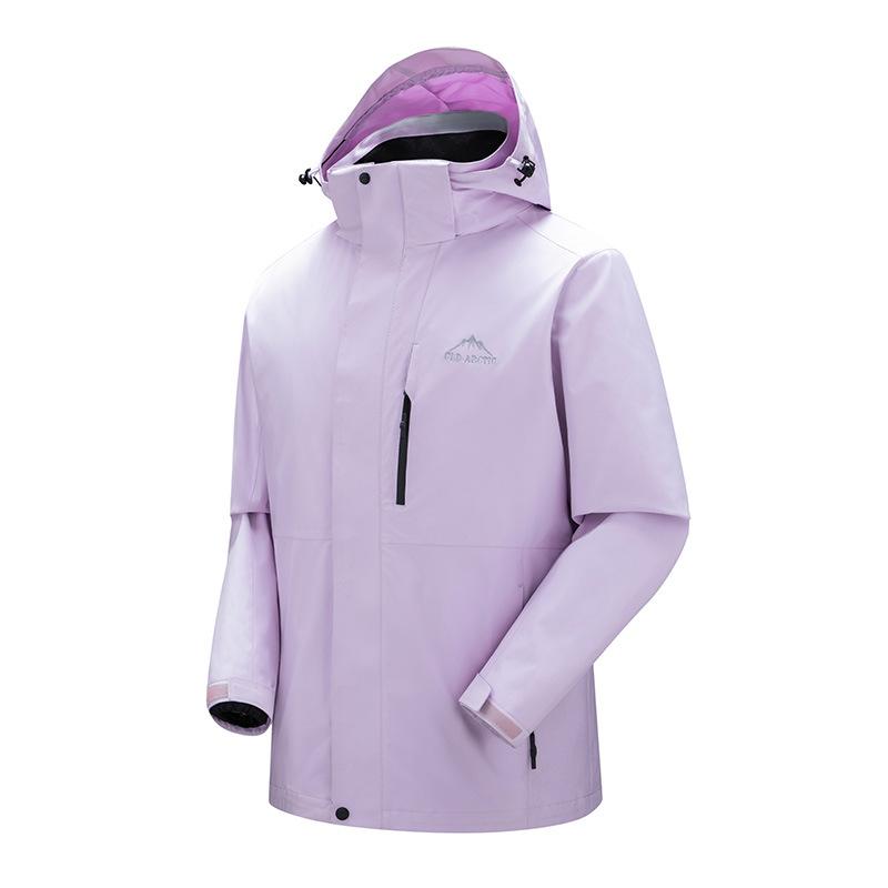 Goose down liner three-in-one down jacket men's and women's outdoor charge jacket anti-splashing ski jacket hooded casual jacket